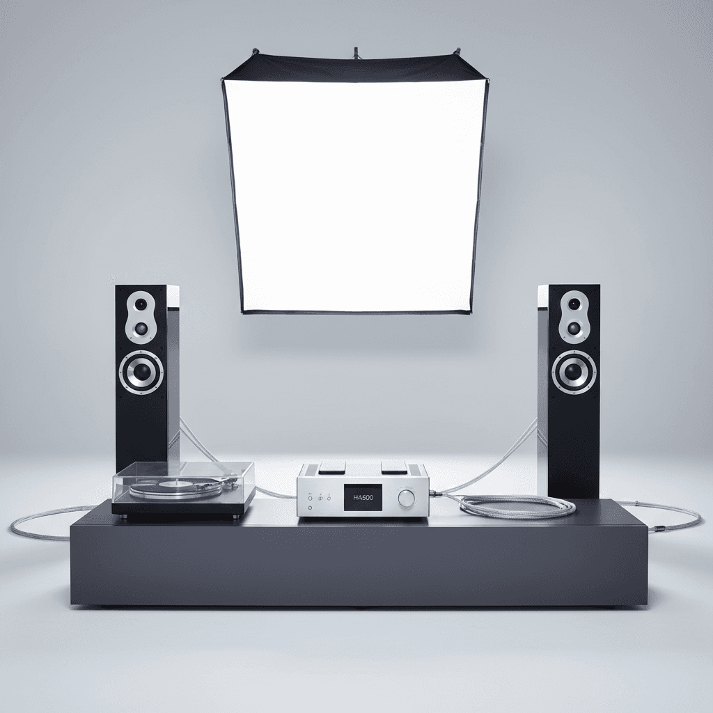 HA600 amplifier as central component in complete audio system