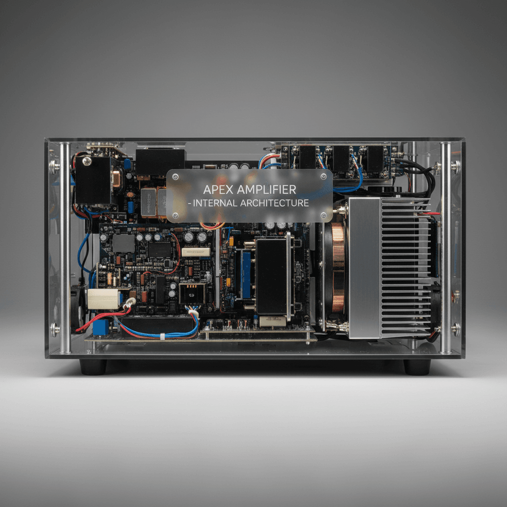 Amplifier internal architecture and component layout