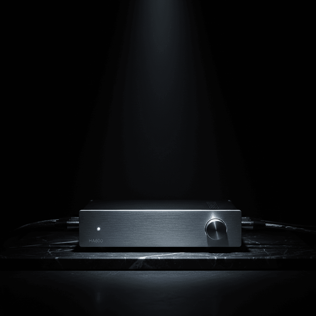 Complete HA600 amplifier with connections on display surface