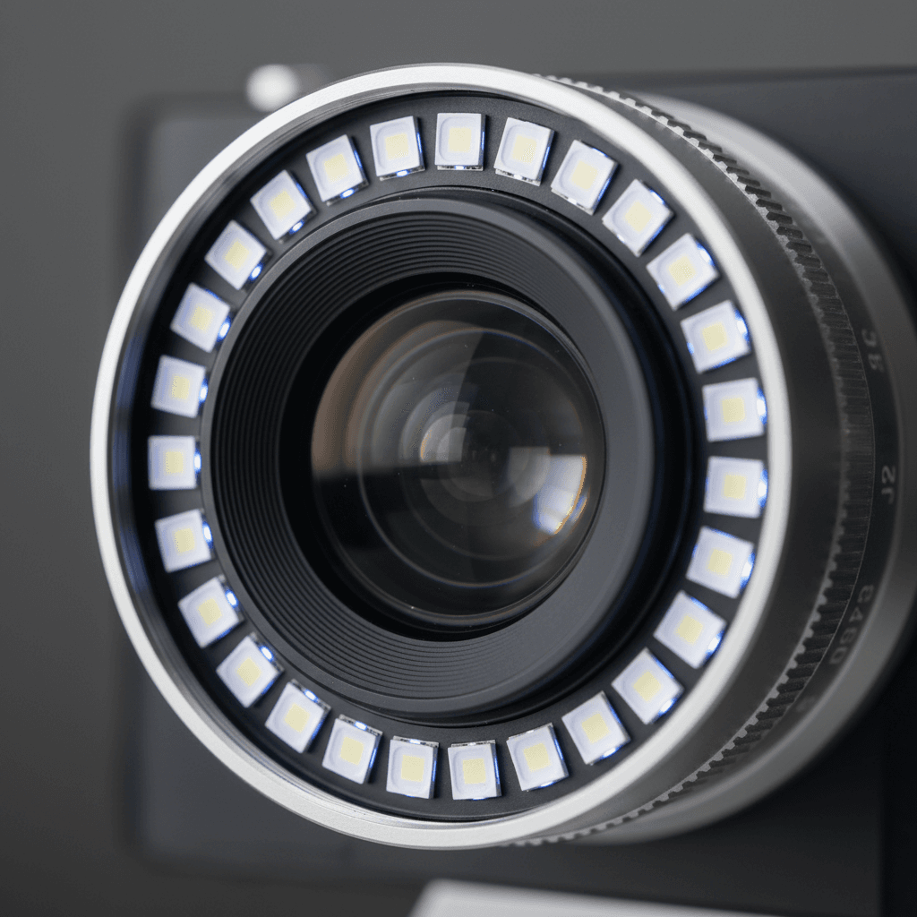 CD player laser mechanism assembly in detailed close-up