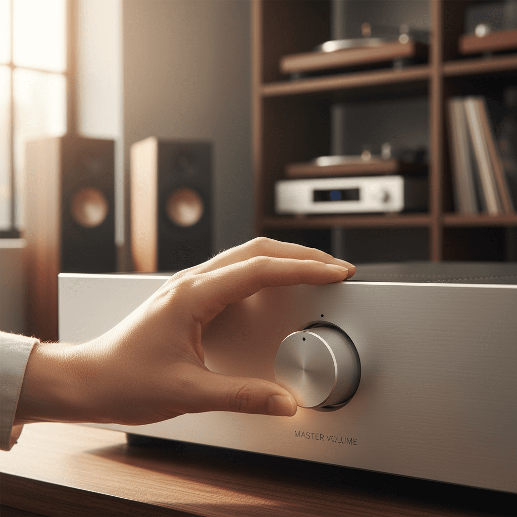 Premium amplifier front panel with precision controls