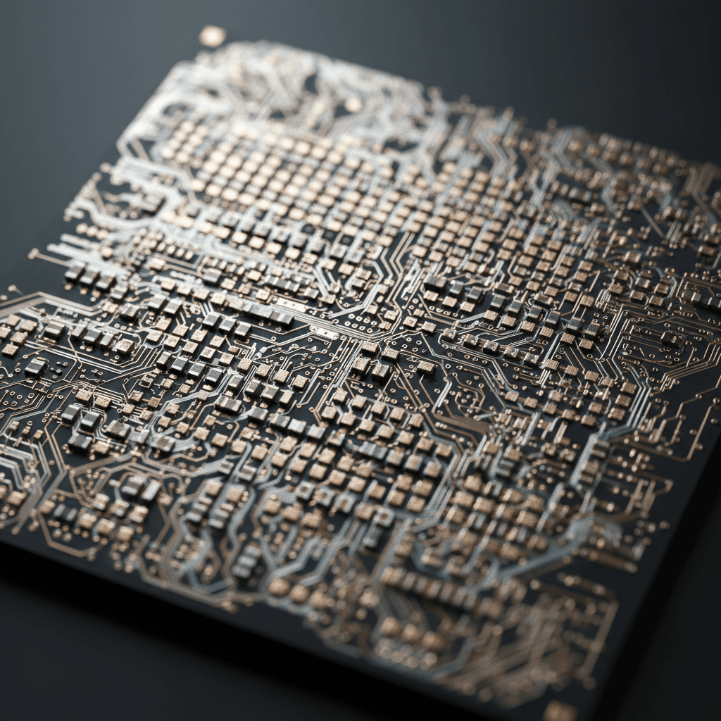 Internal circuit board showing precision component assembly